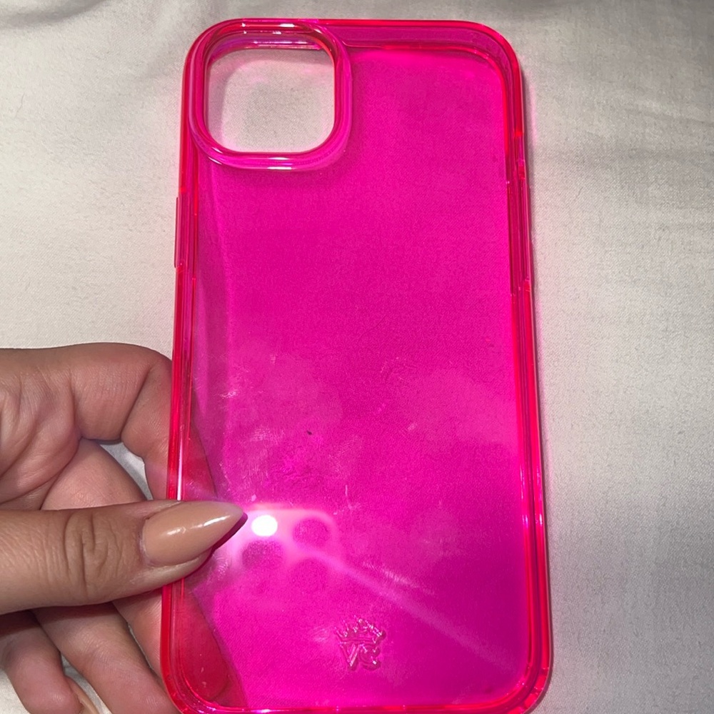 Pink and transparent iPhone 13 Pro case